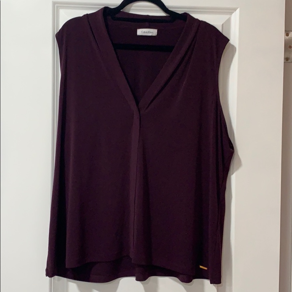 Calvin Klein eggplant shirt